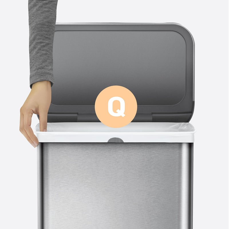 simplehuman بسيط إنسان كود Q 100 عد، حزمة موزع بطانات ملائمة مخصصة، أكياس قمامة بحبل سحب، 50-65 لتر / 13-17 جالون، أبيض - Image 4